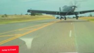Car dashcam captures near-collision with US Air Force plane