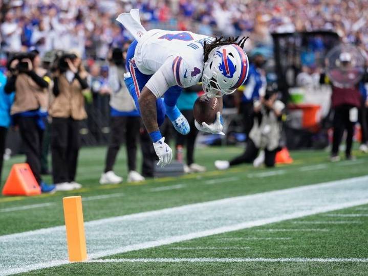 Cook rushes for career-high 216 yards as Bills rout Panthers