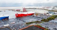 Massive container carrying 7,000 electric cars arrives at Bristol port