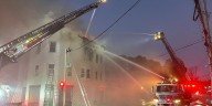 Structure fire shuts down Route 9 in Bennington