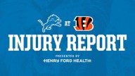Lions at Bengals injury report: Oct. 3