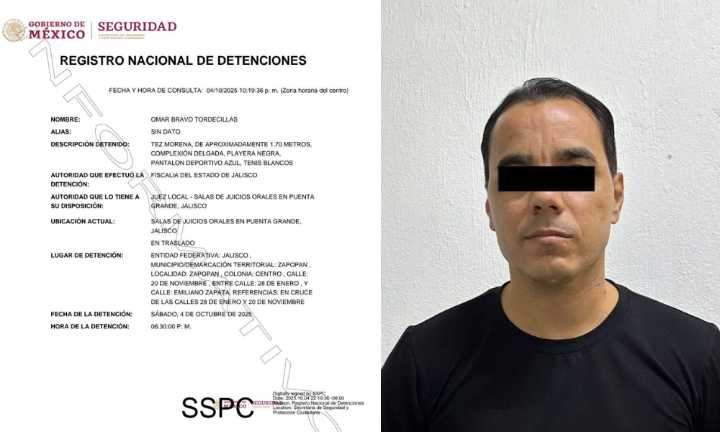 DETIENEN A OMAR BRAVO POR PRESUNTO ABUSO SEXUAL INFANTIL AGRAVADO