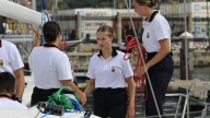 La princesa Leonor, de nuevo en la Escuela Naval de Marín y compitiendo en esgrima con sus compañeros militares