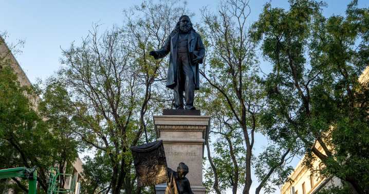 Confederate general statue toppled in 2020 is reinstalled in D.C.