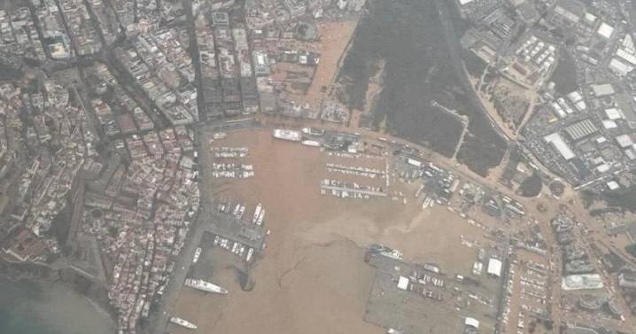 La impresionante imagen de la ciudad de Ibiza desde el aire tras el diluvio