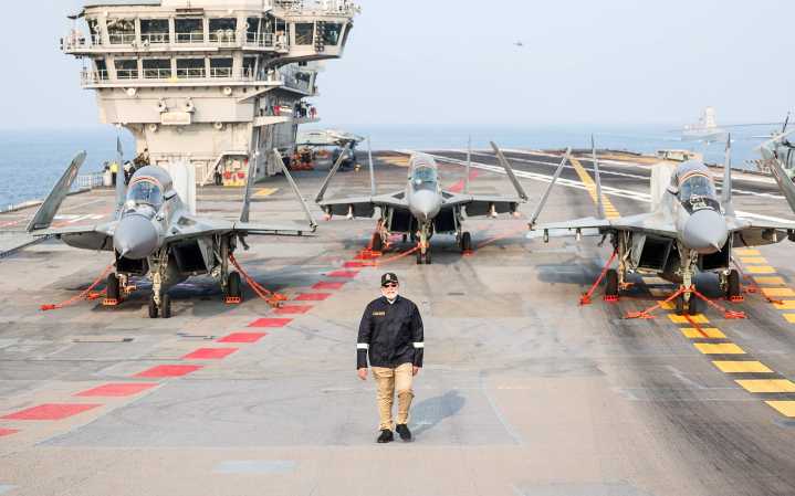 In Pics: PM Modi Witnesses MiG-29 Air Power Demo While Celebrating Diwali With Naval Personnel