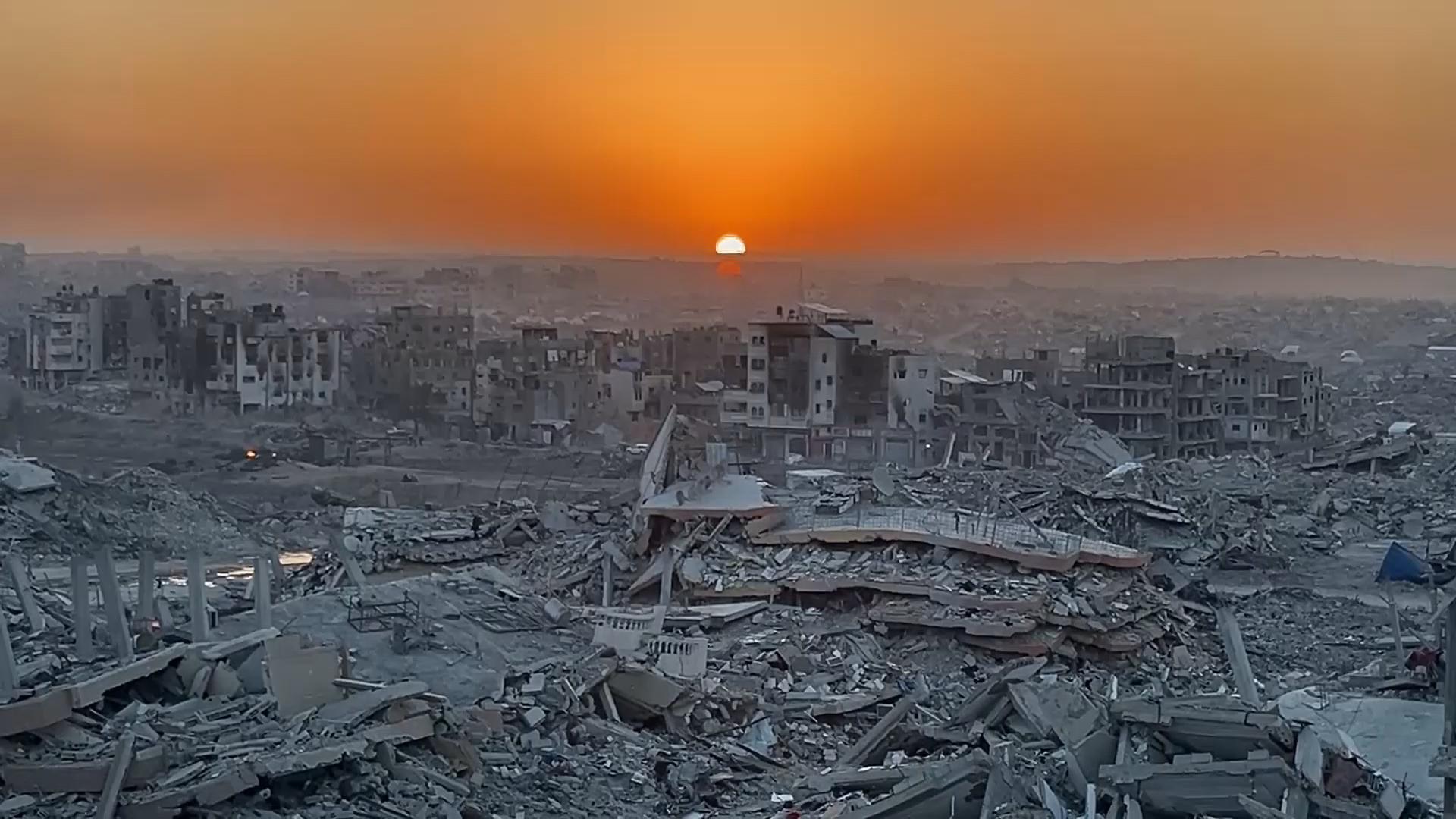 Scenes of destruction in Gaza City, as fragile ceasefire holds