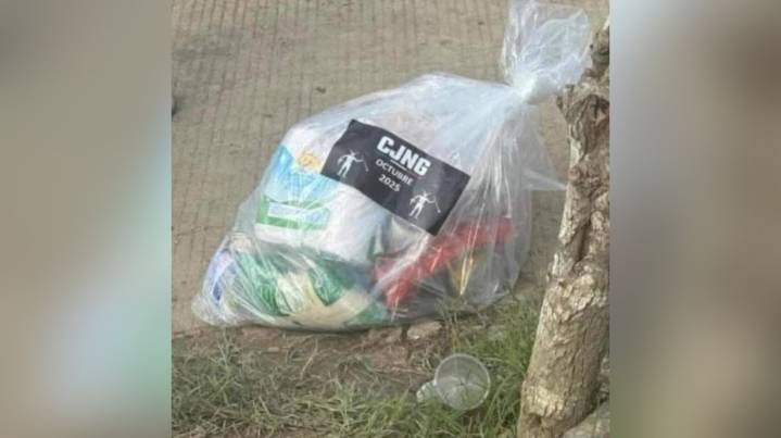 Captan a sicarios del CJNG entregando víveres a personas afectadas por las lluvias en Veracruz