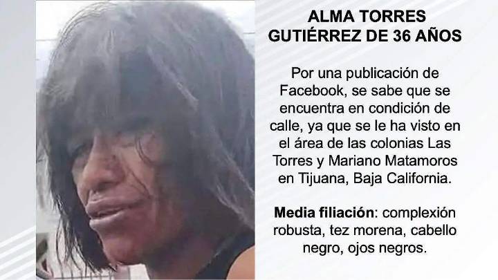 Solicitan ayuda para encontrar a Alma Torres Gutiérrez de 36 años de edad