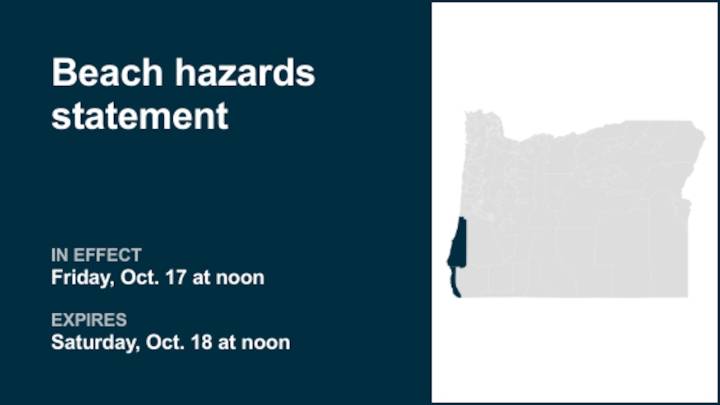 Beach hazards statement issued for South Central Oregon Coast and Curry County Coast for Friday and Saturday