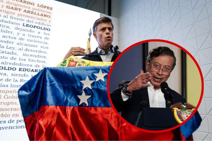 Leopoldo López acusa a Petro de pertenecer a la “misma estructura criminal” que Maduro y desata respuesta del presidente colombiano