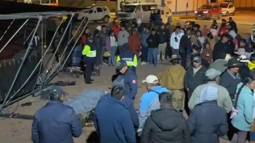 Puno: un muerto y tres heridos deja la caída de parlantes en Santa María de Ayabacas