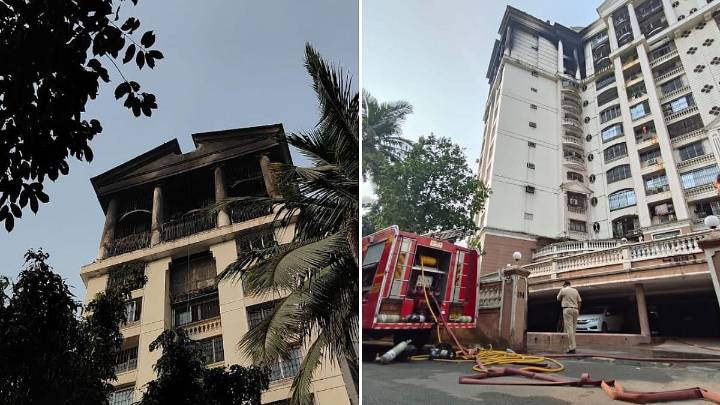 Navi Mumbai Tragedy: 6-Year-Old Girl Among 4 Killed, 10 Injured After Major Fire Breaks Out At Vashi's Raheja Residency; Visuals Surface