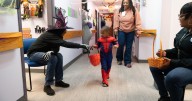 Trick-or-treating at the Wayne Township trustee's office