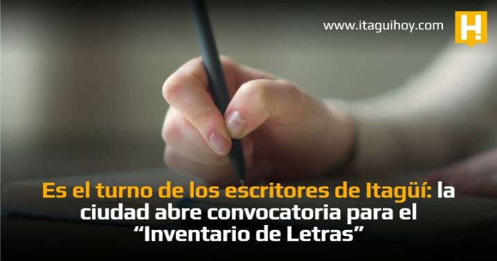 Es el turno de los escritores de Itagüí: la ciudad abre convocatoria para el...