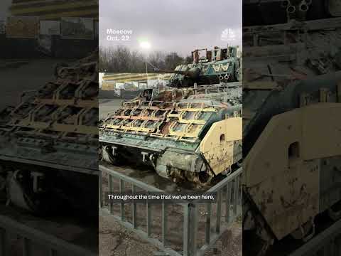 New war exhibition in Russia displays battered U.S. tanks taken from Ukrainian frontlines