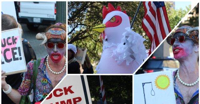 WATCH: Horned Non-Binary No-Kings-Day Protester in Texas Taunts Pro