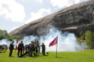 Battle lines drawn over Confederate tribute at Georgia's Stone Mountain