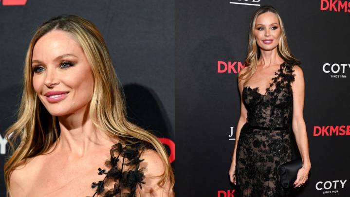 Georgina Chapman Embraces Dark Glamour in Sheer Dress at DKMS Gala