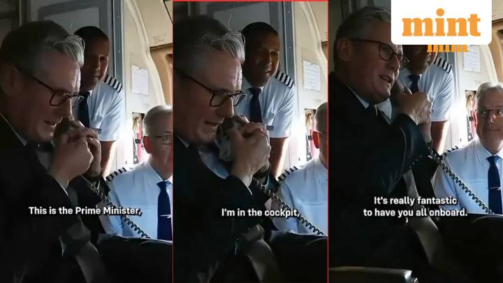 Watch: UK PM Keir Starmer enters cockpit to launch India