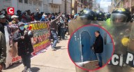 Puno: Phillip Butters fue rescatado por policías en medio de lluvia de objetos y agua (VIDEO)