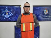 Detienen a sujeto acusado por daños y portación ilegal de arma de fuego