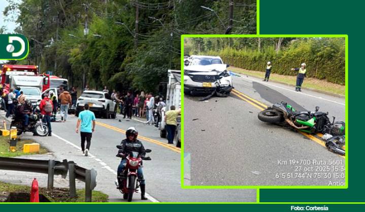 Tragedia en El Retiro: motociclista y su acompañante mueren tras chocar contra un carro