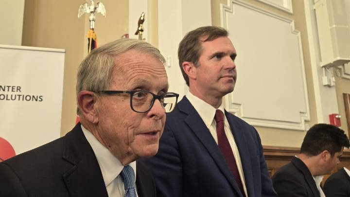Beshear, DeWine talk National Guard, shutdown, and bipartisanship in Cincinnati