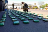 IMPRESIONANTE! Escondían en la cabina de dos camiones de cargas generales 129 kilos de hojas de coca en su estado natural