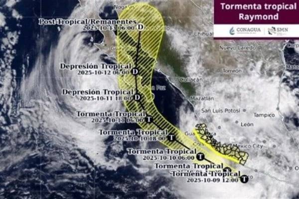 Se forma la tormenta tropical 'Raymond' frente a Guerrero