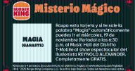 Clientes de Burger King podrán ganar boletos para espectáculo de Reynold Alexander