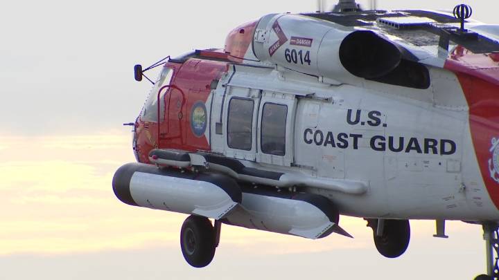 Woods Hole, MA Coast Guard water rescue during nor’easter