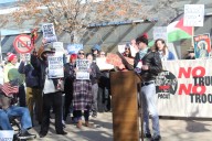 Hundreds of protesters gather at Fort Snelling, demanding Kristi Noem and ICE 'go home'