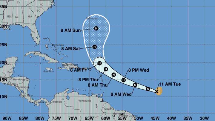 Tropical Storm Jerry forms over the Atlantic and is expected to become a hurricane: NHC