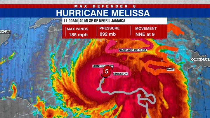 'Catastrophic': Cat. 5 Hurricane Melissa makes landfall in Jamaica