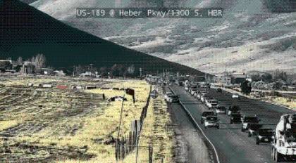 Vehicle rolls off highway into Heber Valley Airport property