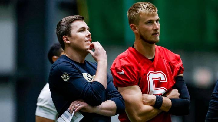 Saints' Kellen Moore says QB1 job is Tyler Shough's to keep