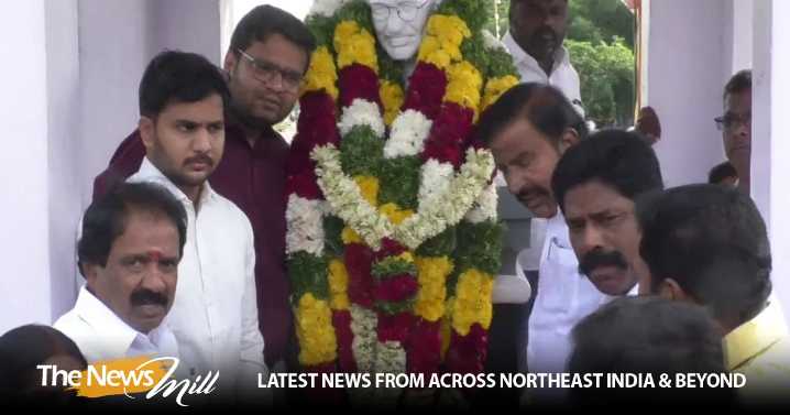 Tamil Nadu Minister KN Nehru pays tributes to Mahatma Gandhi, K Kamaraj