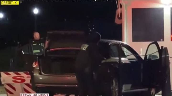 Un detenido tras estrellar su auto contra la barrera protectora de la Casa Blanca