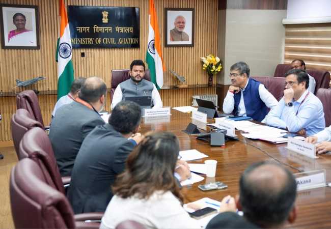 Naidu reviews airlines' performance; asks them to ensure reasonab...