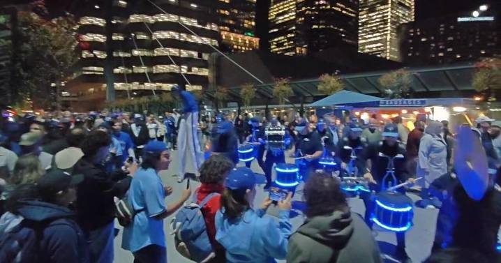 Pre-game party outside Rogers Centre