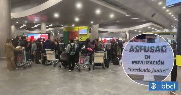 Protesta del SAG en Aeropuerto de Santiago: denuncian falta de dotación y compromisos incumplidos