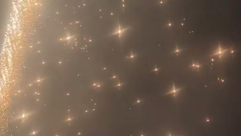 Fireballs fall from the sky during drone show in China