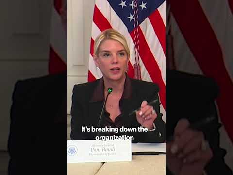 Pam Bondi Vows to 'Destroy' Antifa 'From Top to Bottom' #shorts