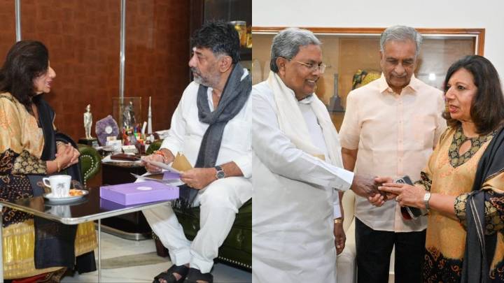 Bengaluru Infra In Focus As Kiran Mazumdar-Shaw Meets Siddaramaiah, Shivakumar Amid Bad Roads Row