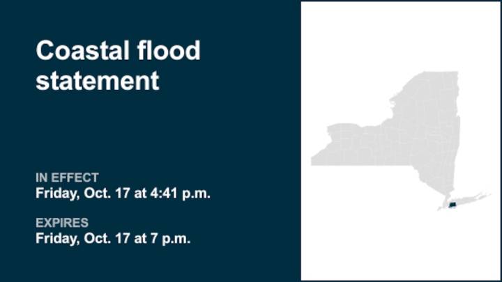NY weather: Coastal flood statement affecting Nassau County Friday evening