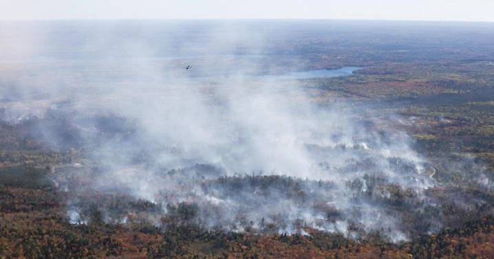 Nova Scotia wildfire burning out of control in unseasonably hot weather