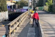 Video: Dos hombres sufren graves quemaduras al manipular cables en Insurgentes Norte