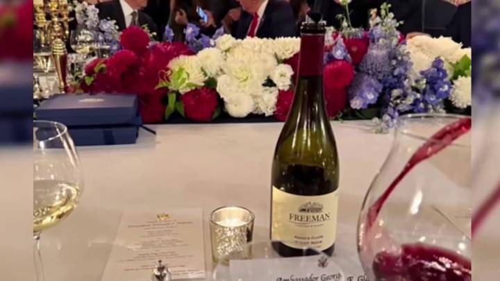 North Bay wines on the table during Trump’s dinner with Japanese prime minister
