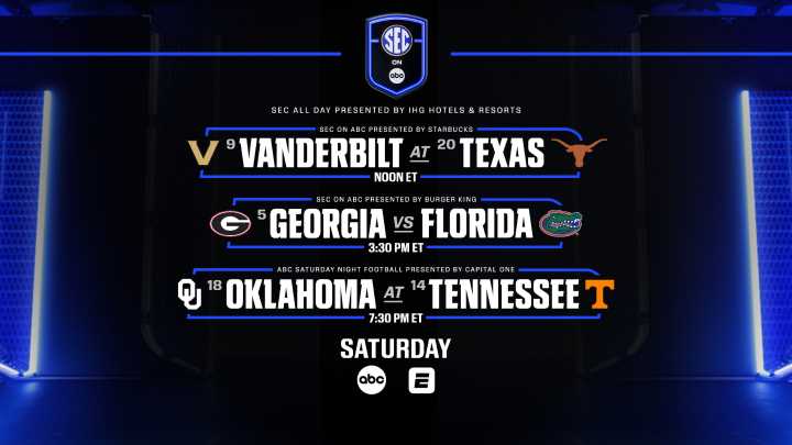 ESPN’s Week 10 College Football Lineup Leads with 13 Top 25 Teams and 75+ Clashes, including SEC on ABC Tripleheader